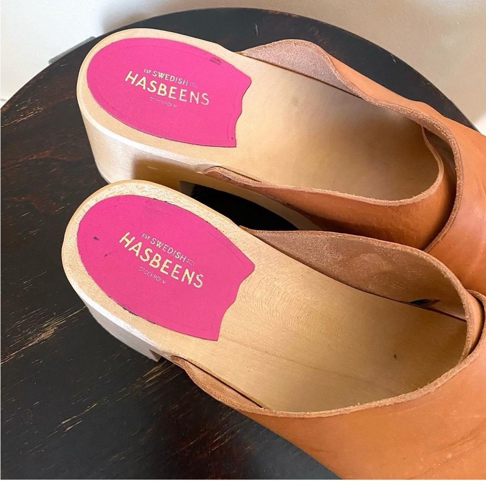 Barely Worn Swedish Hasbeens Clog Sandals -Size 9 - image 2